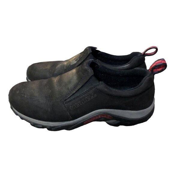 Merrell Jungle Moc Black Suede Slip-On Shoes Mens 8 Comfort Casual - Picture 3 of 14